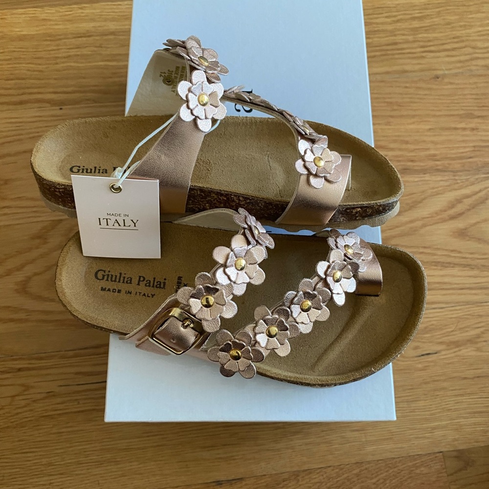 Gold summer kids sandals